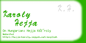 karoly hejja business card